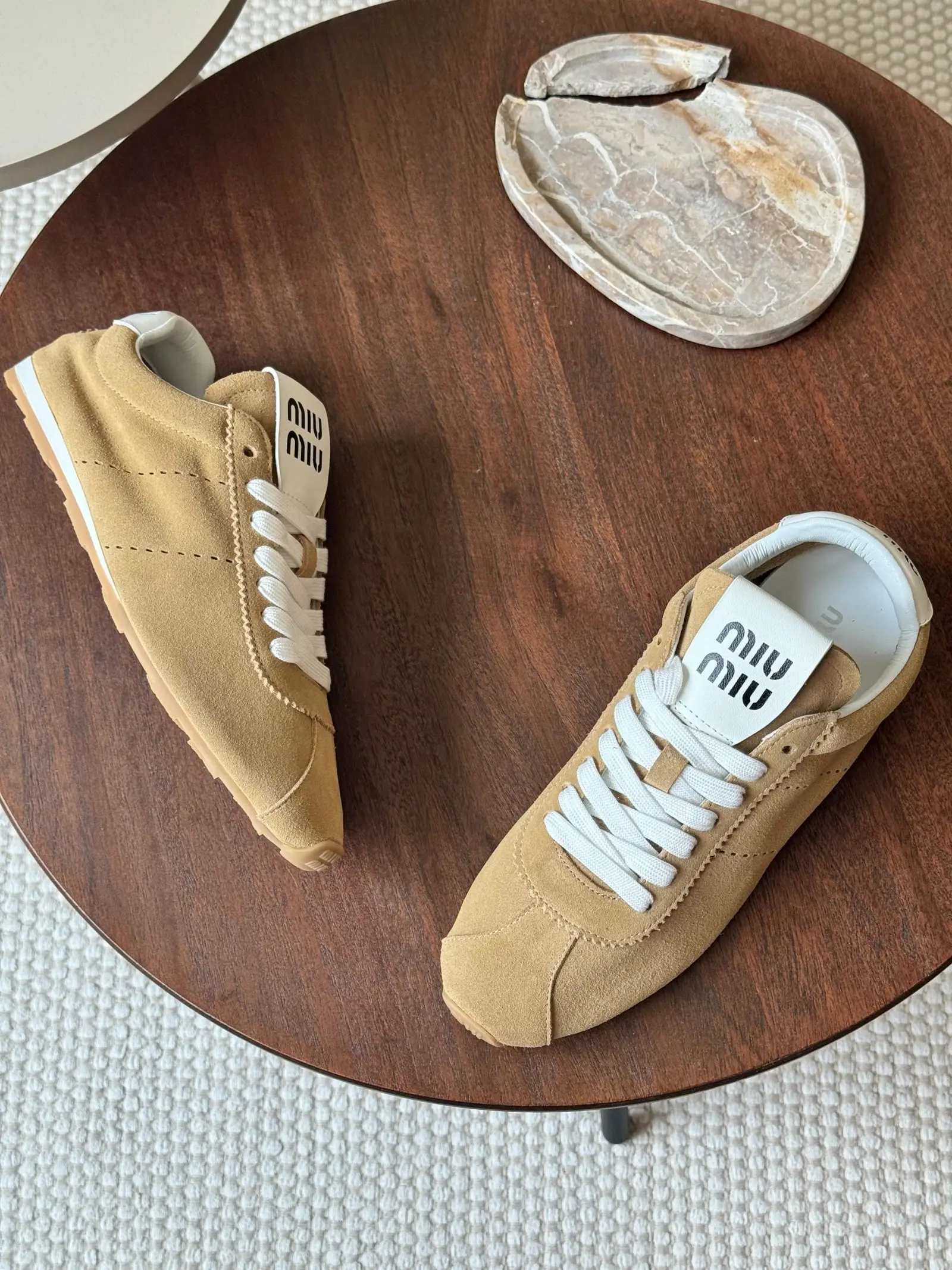 Miu Miu Plume nappa sneakers