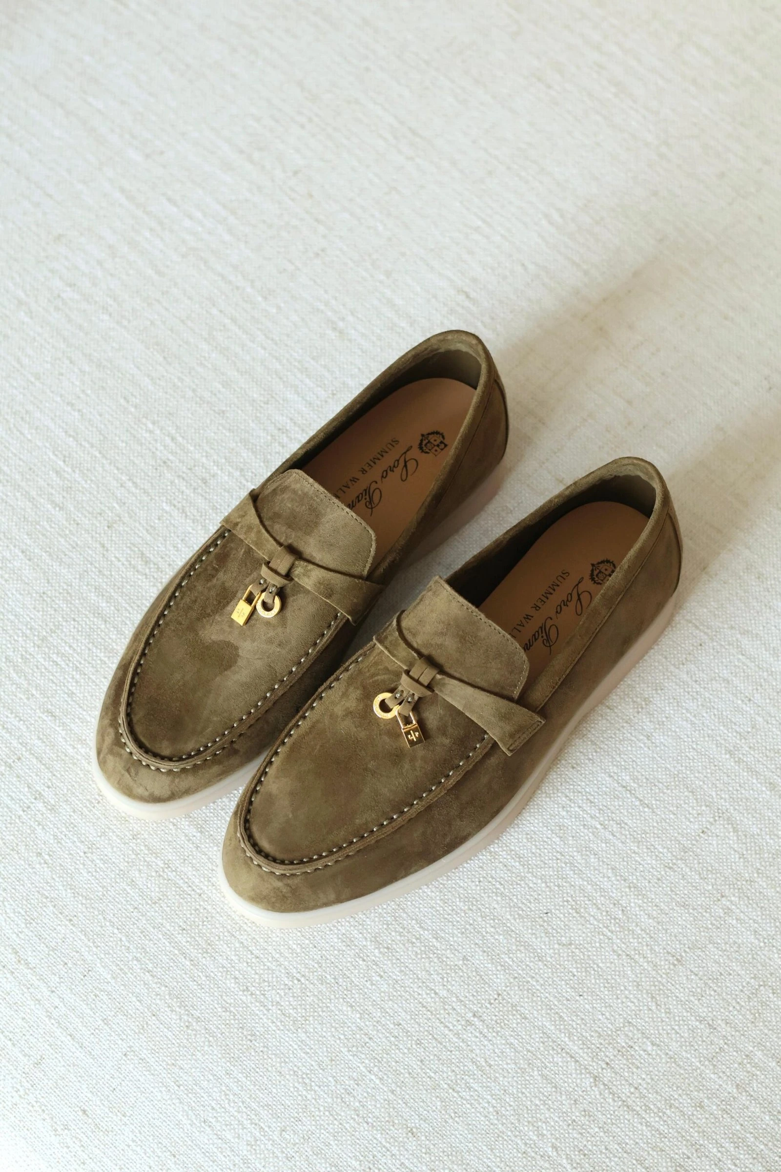 Luxury Suede Loafers with Minimal Summer Elegance Style - View 11