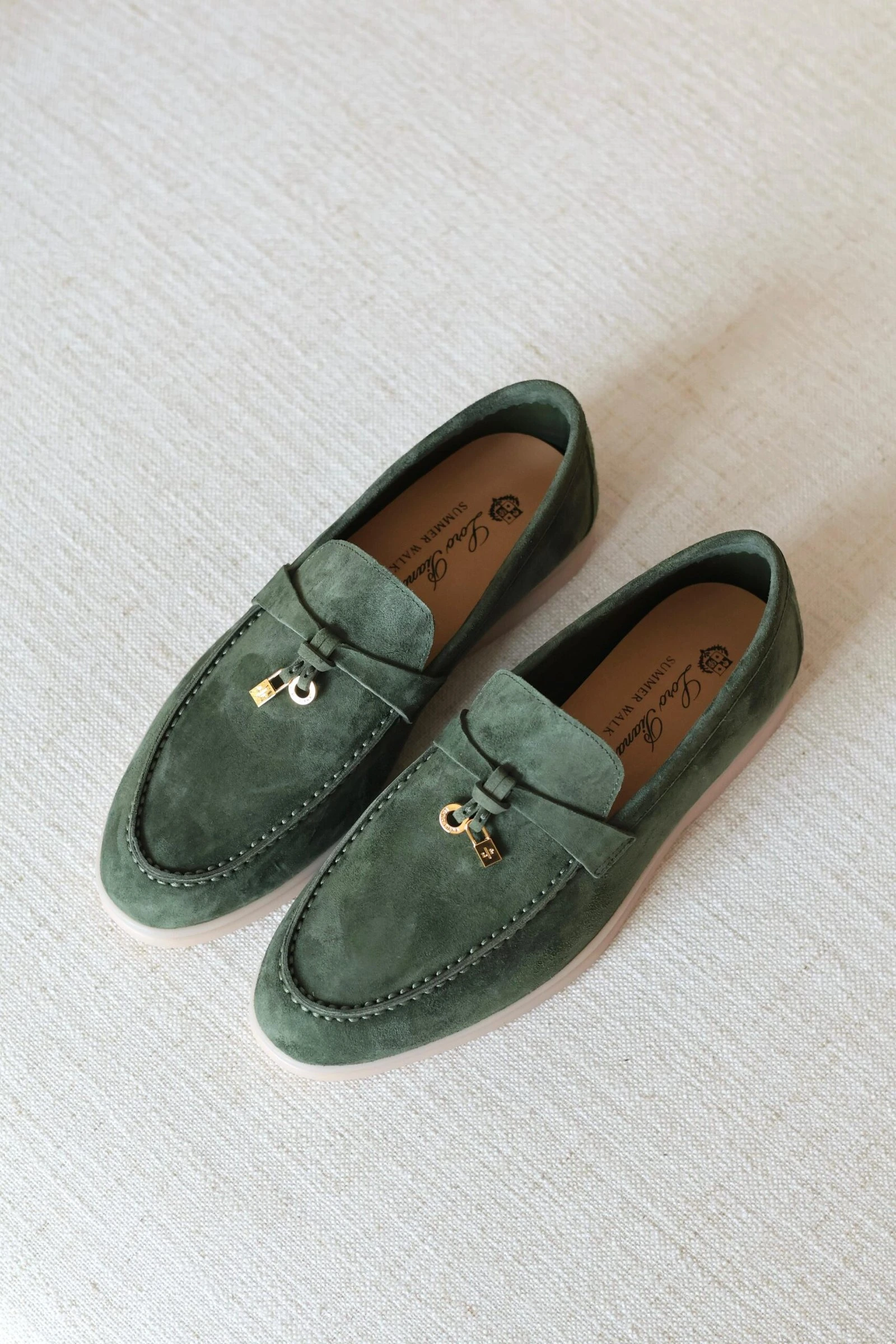 Luxury Suede Loafers with Minimal Summer Elegance Style - View 12