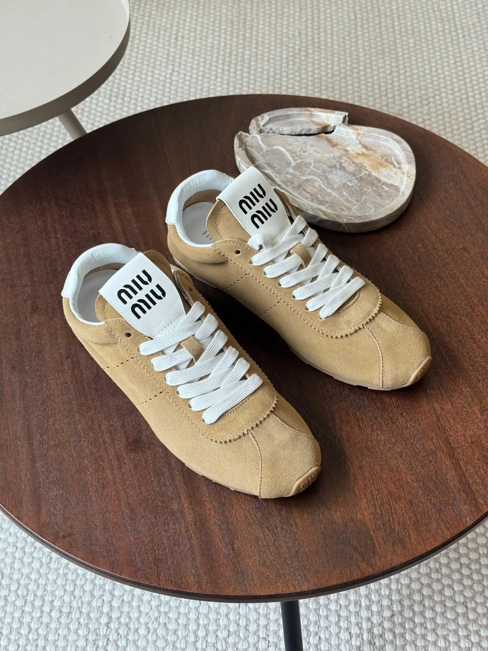 Miu Miu Plume nappa sneakers