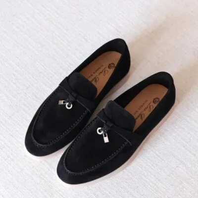 Luxury Suede Loafers with Minimal Summer Elegance Style