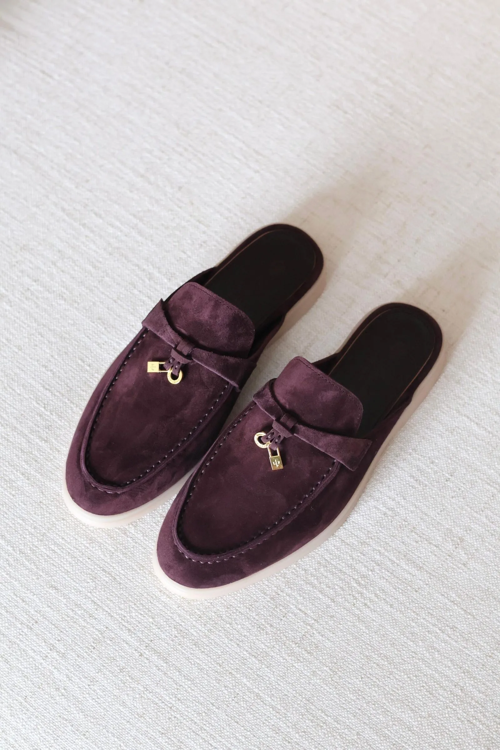 Babouche Charm Walk Loafer – Women's Slip-On Flat with Decorative Charm Detail - Front View