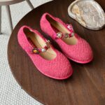 Chanel Mary janes tweed ballet flats