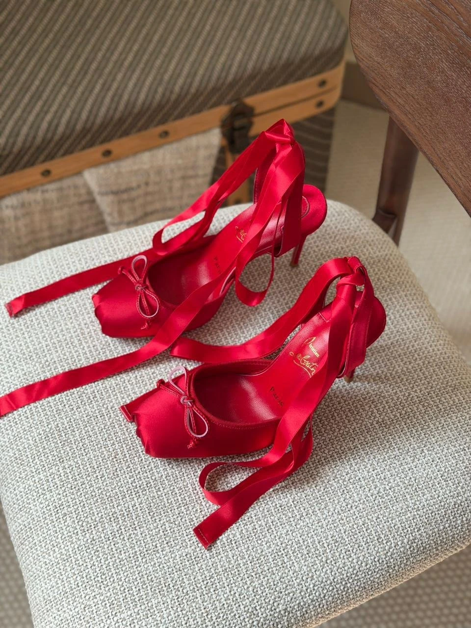 Louboutin Cassia Lace Up 100mm