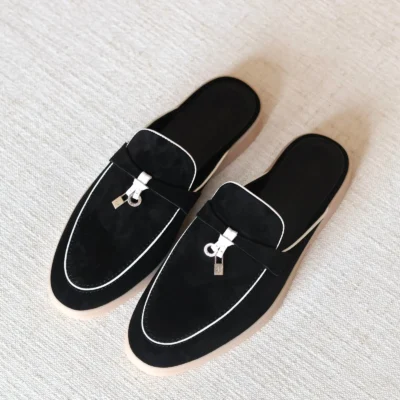 Babouche Charm Walk Loafer – Women's Slip-On Flat with Decorative Charm Detail