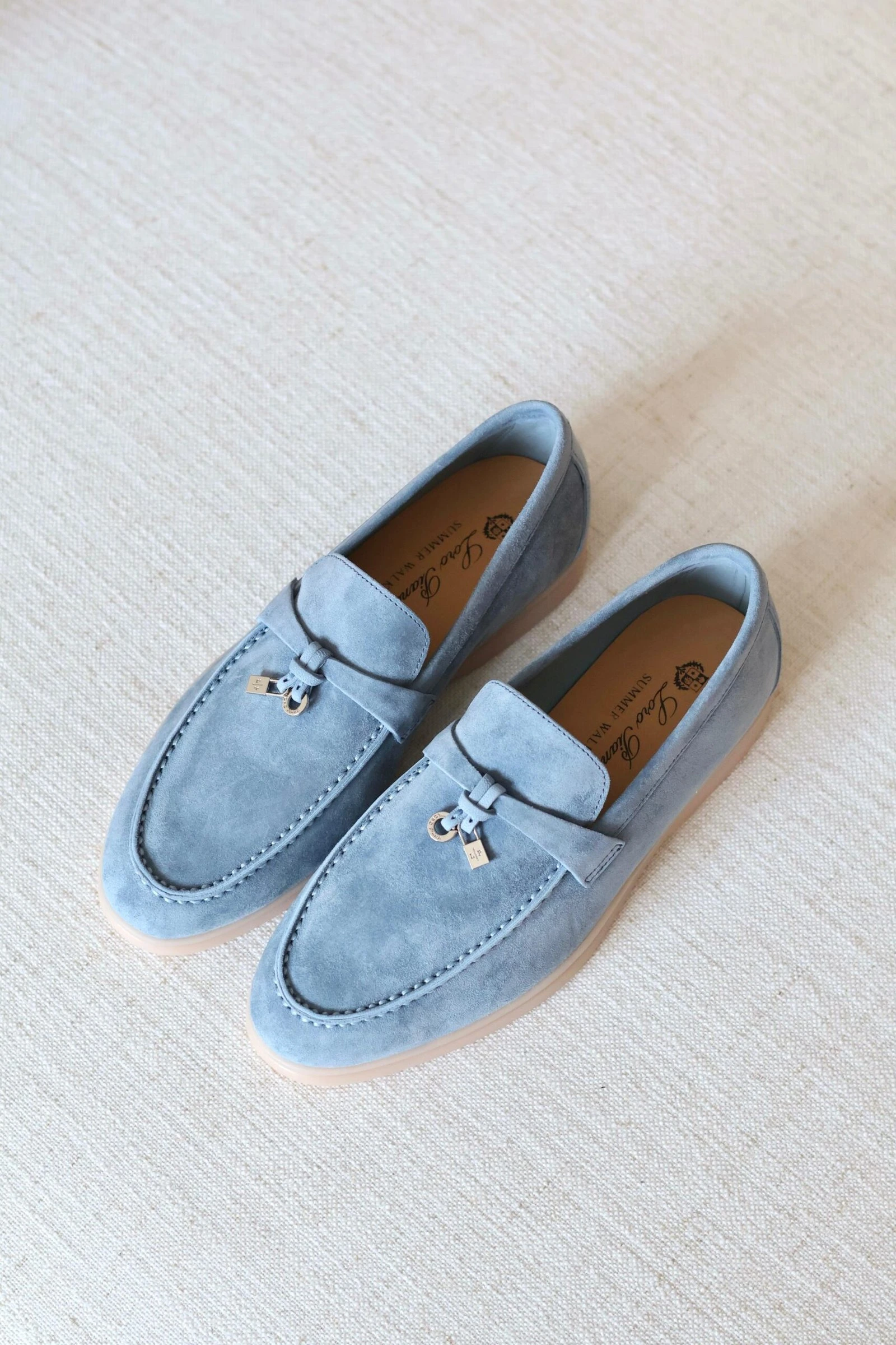 Luxury Suede Loafers with Minimal Summer Elegance Style - View 9