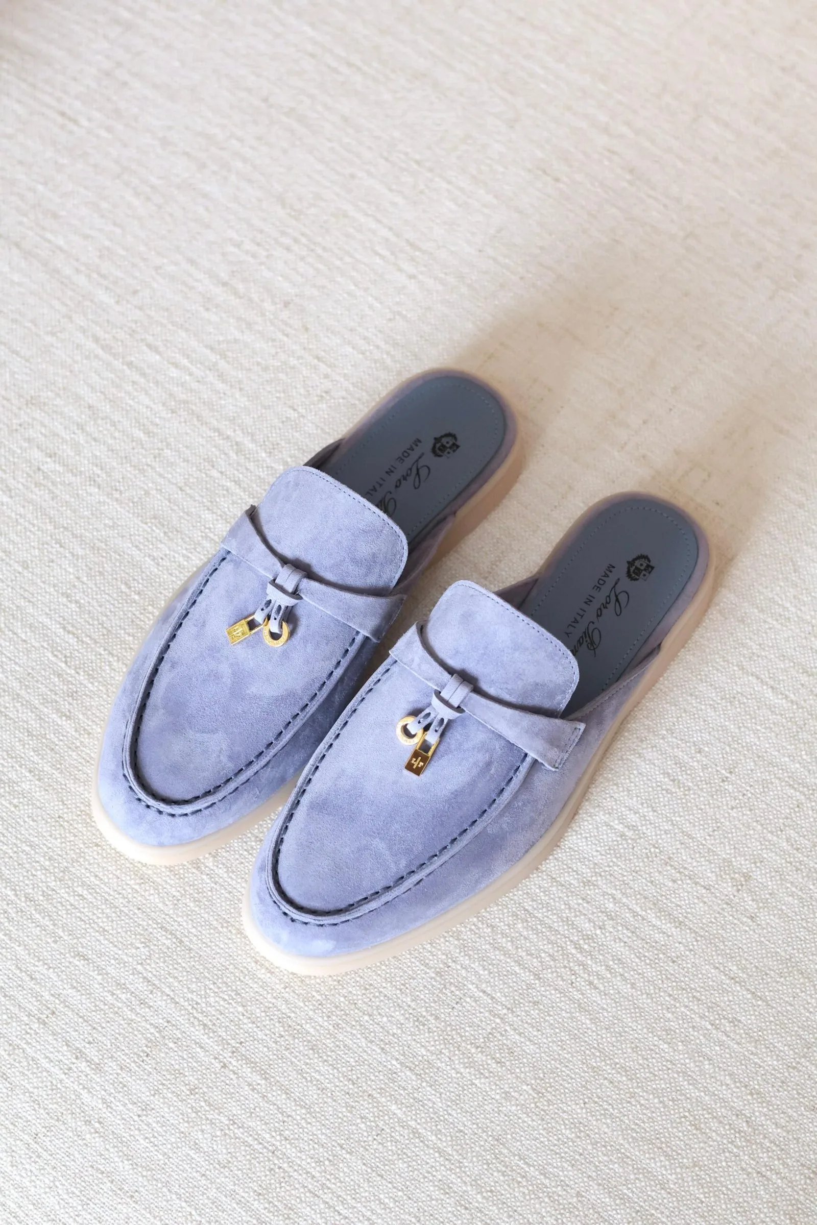 Babouche Charm Walk Loafer – Women's Slip-On Flat with Decorative Charm Detail - Top View