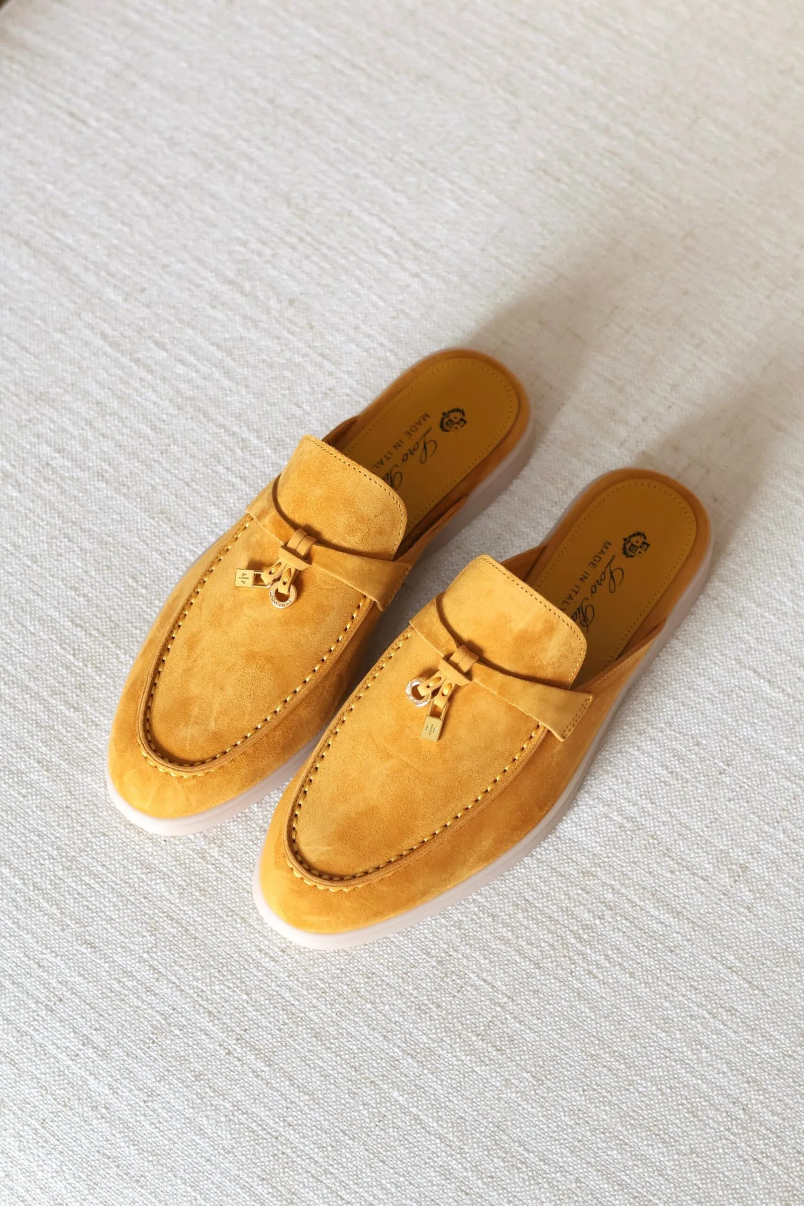 Babouche Charm Walk Loafer – Women's Slip-On Flat with Decorative Charm Detail - Worn Style