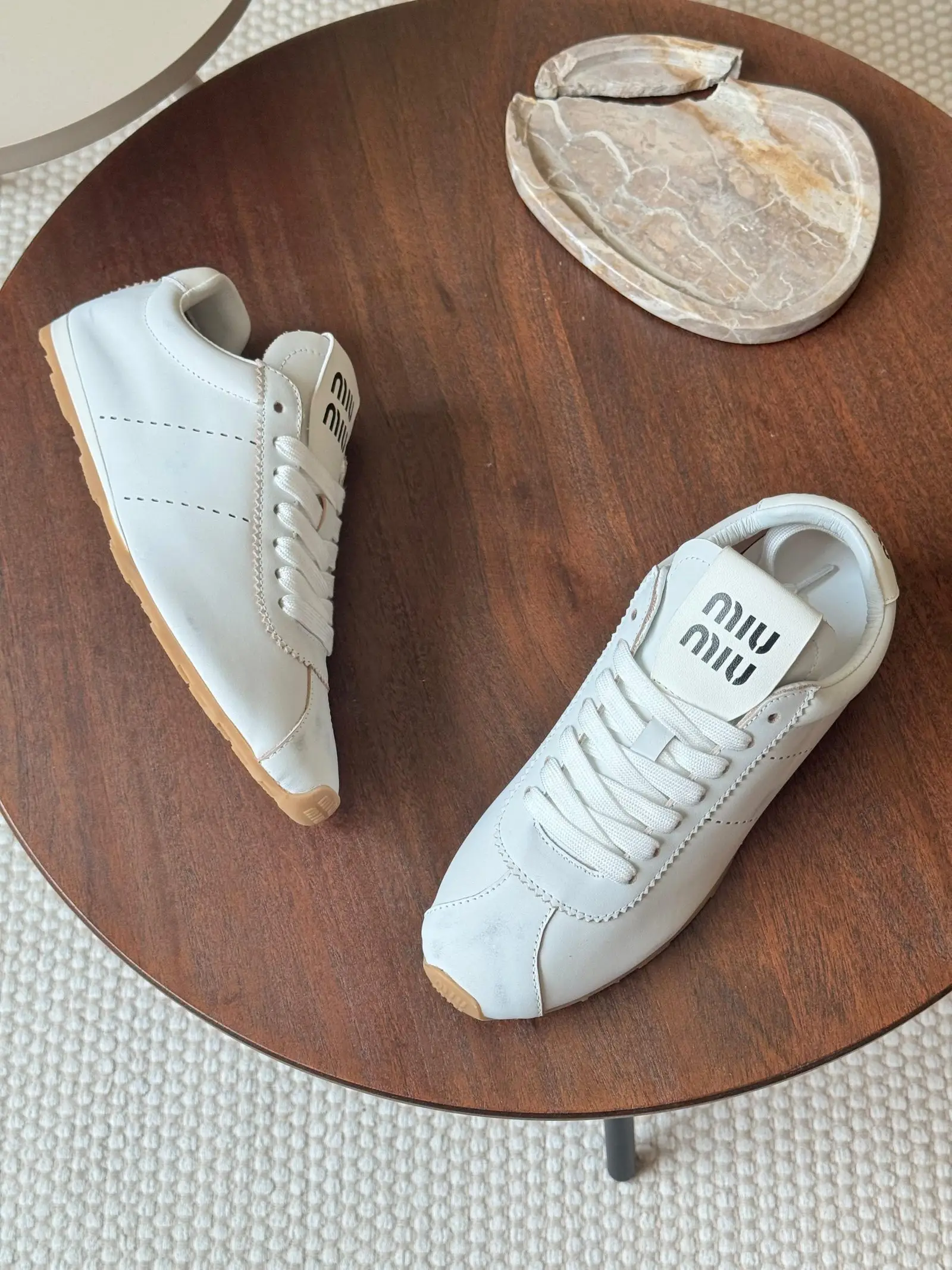 Miu Miu Plume nappa sneakers