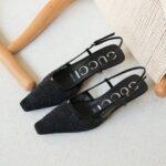 Gucci GG crystal slingback pump