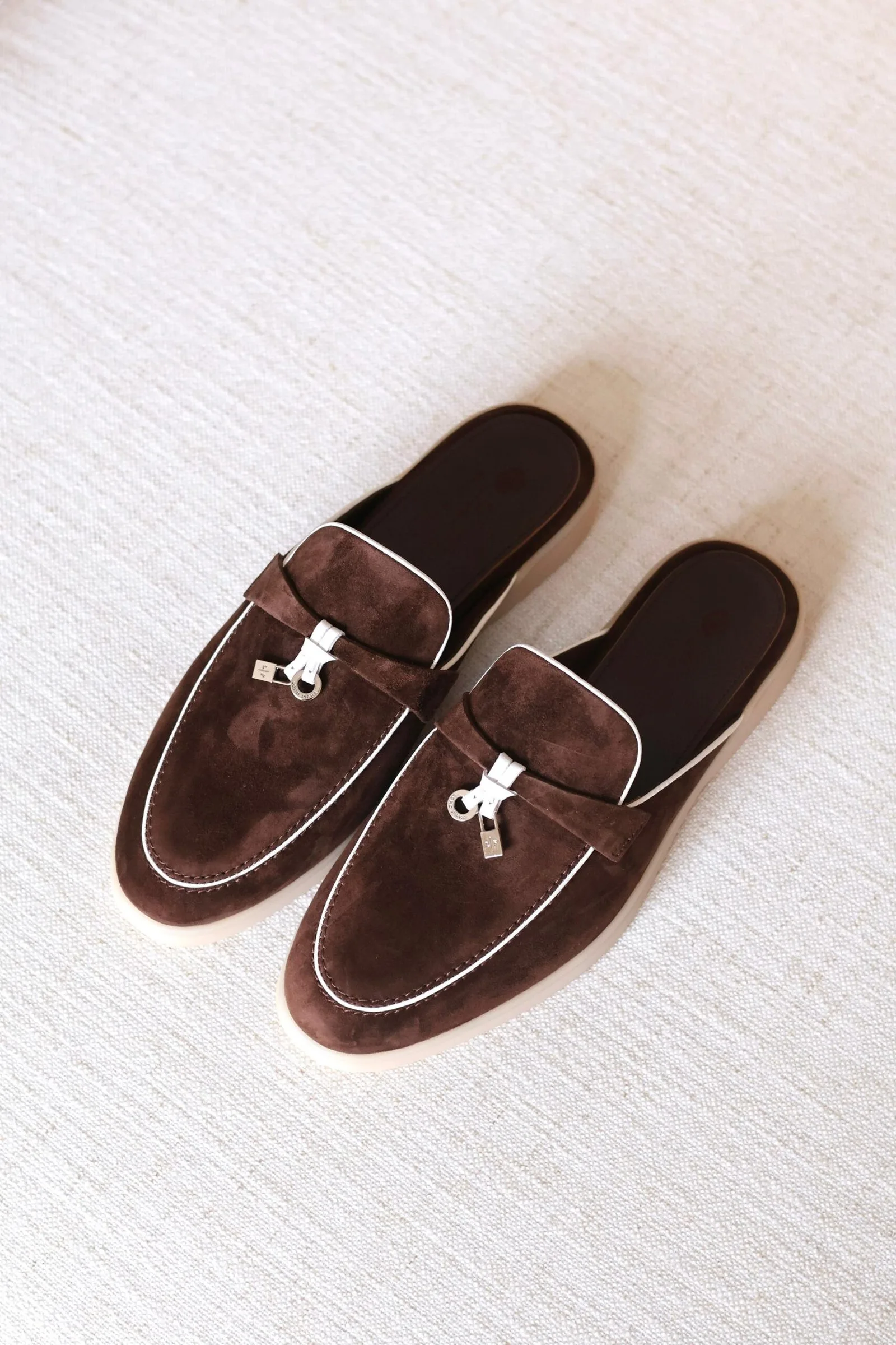 Babouche Charm Walk Loafer – Women's Slip-On Flat with Decorative Charm Detail - Side View