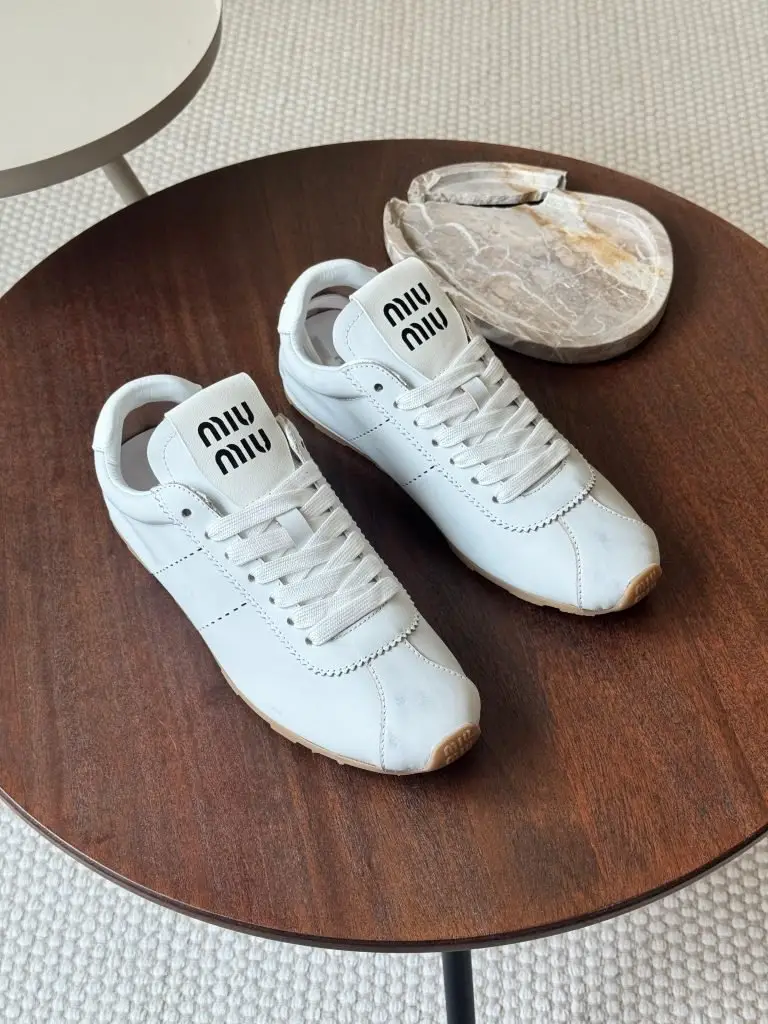 Miu Miu Plume nappa sneakers