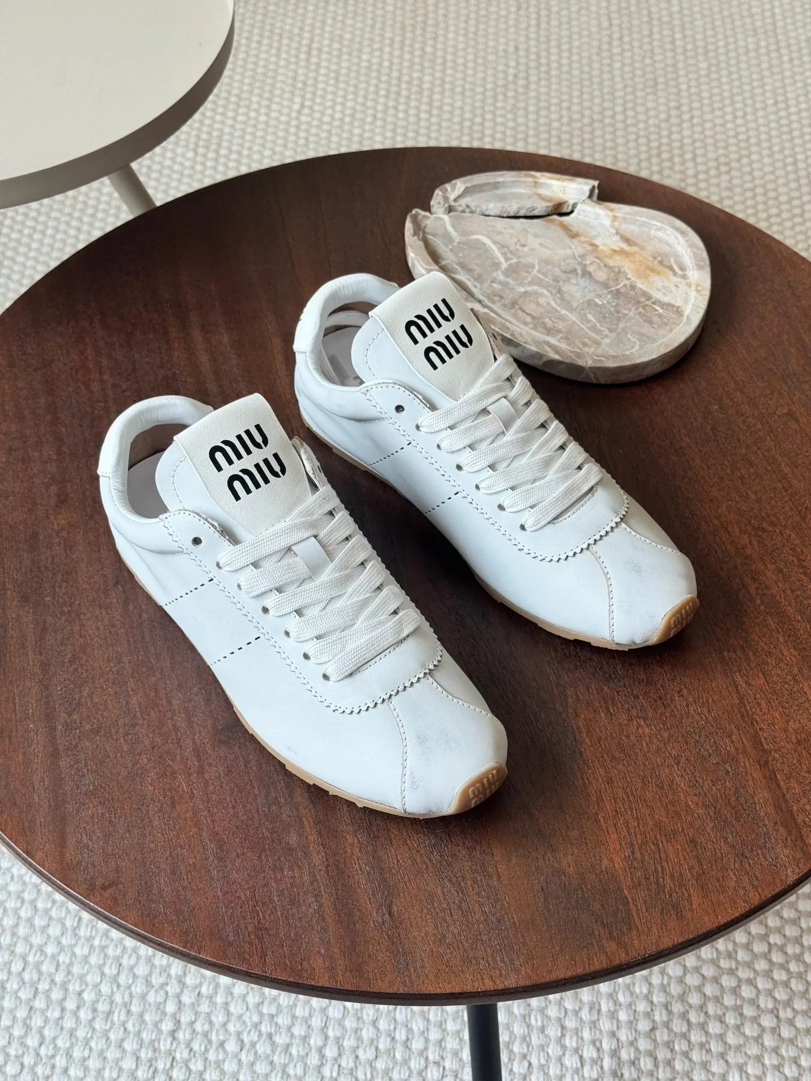 Miu Miu Plume nappa sneakers
