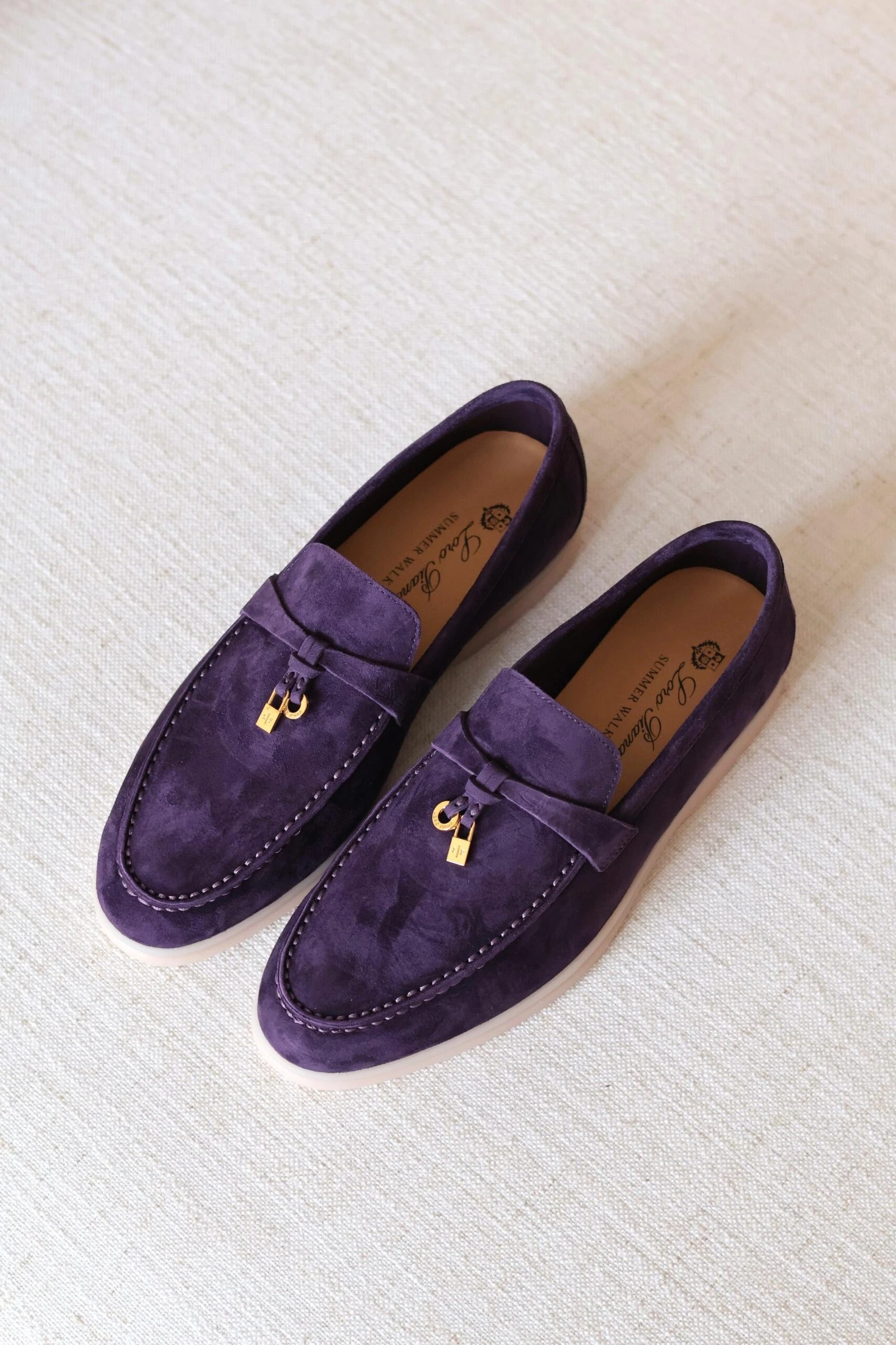 Luxury Suede Loafers with Minimal Summer Elegance Style - Top View