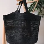 YSL Icare Maxi Cassandre crochet raffia tote bag