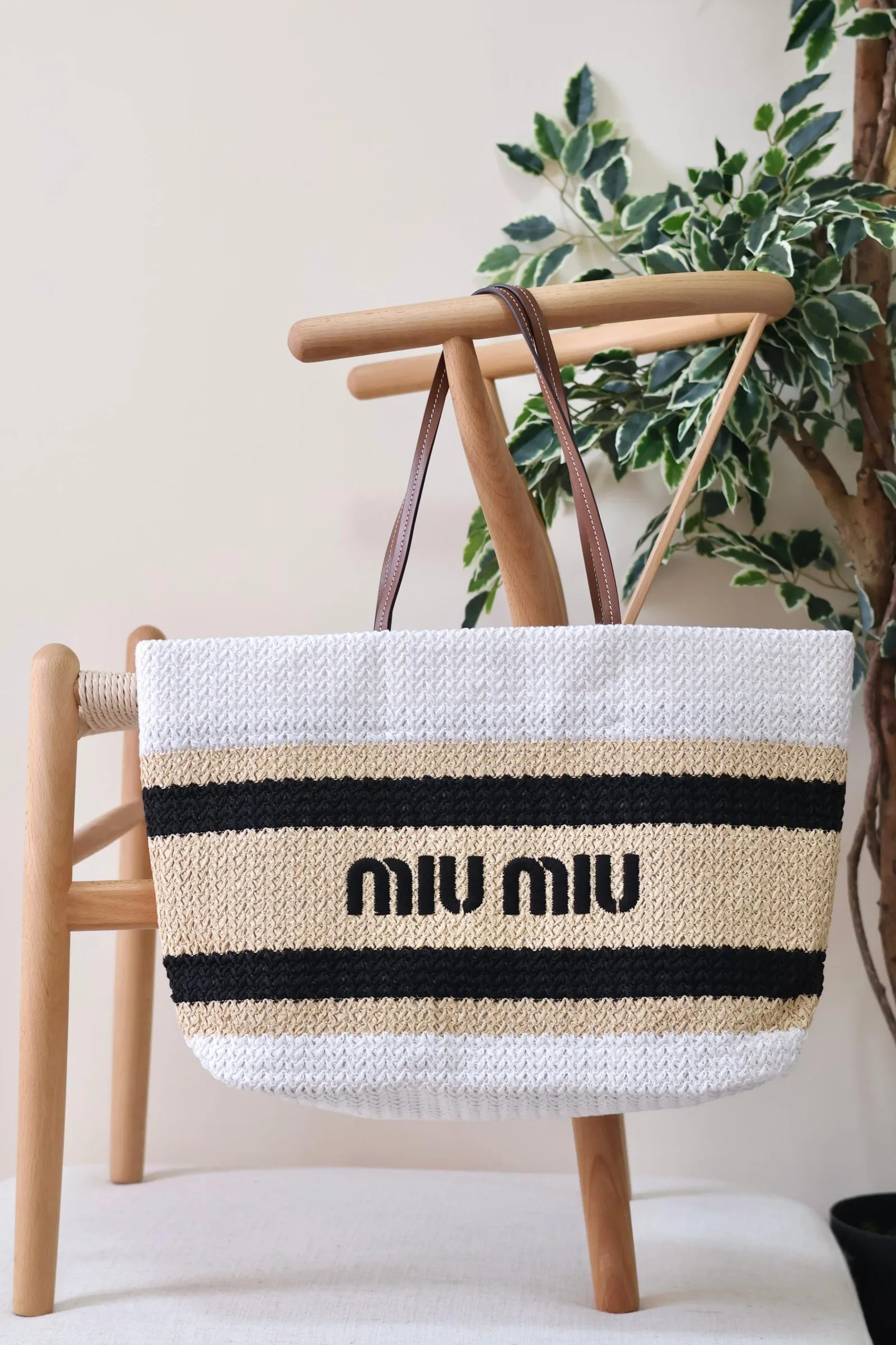 Miu Miu crochet tote bag