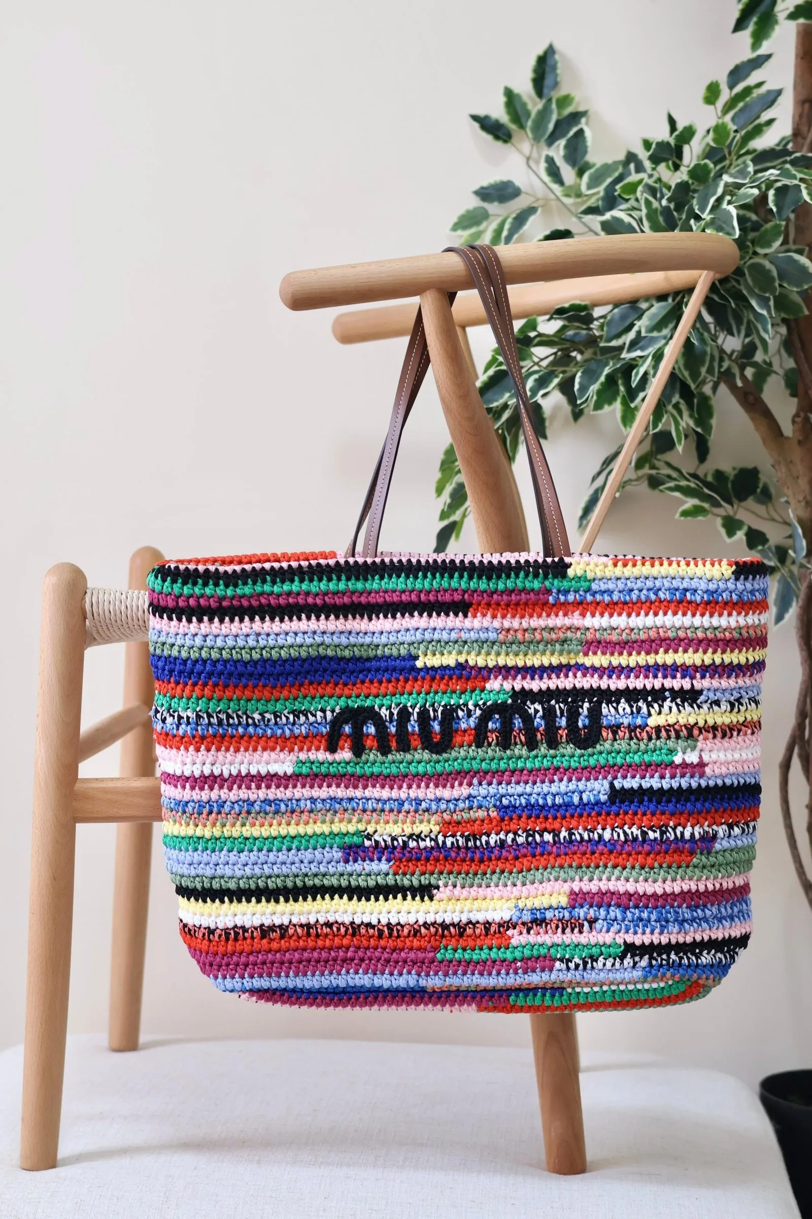 Miu Miu crochet tote bag