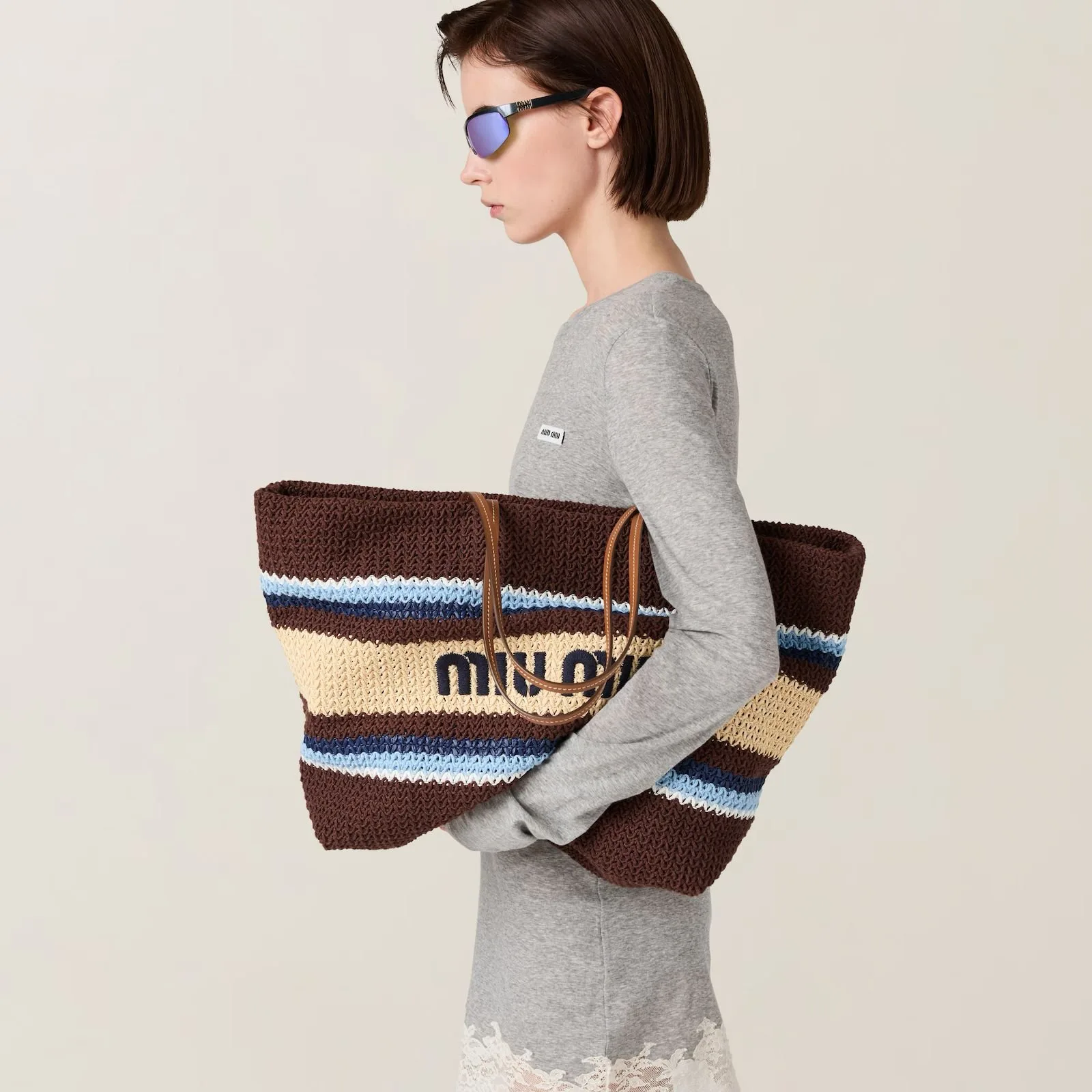 Miu Miu crochet tote bag