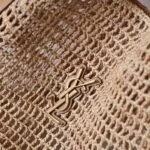 YSL Oxalis Raffia Shoulder Bag