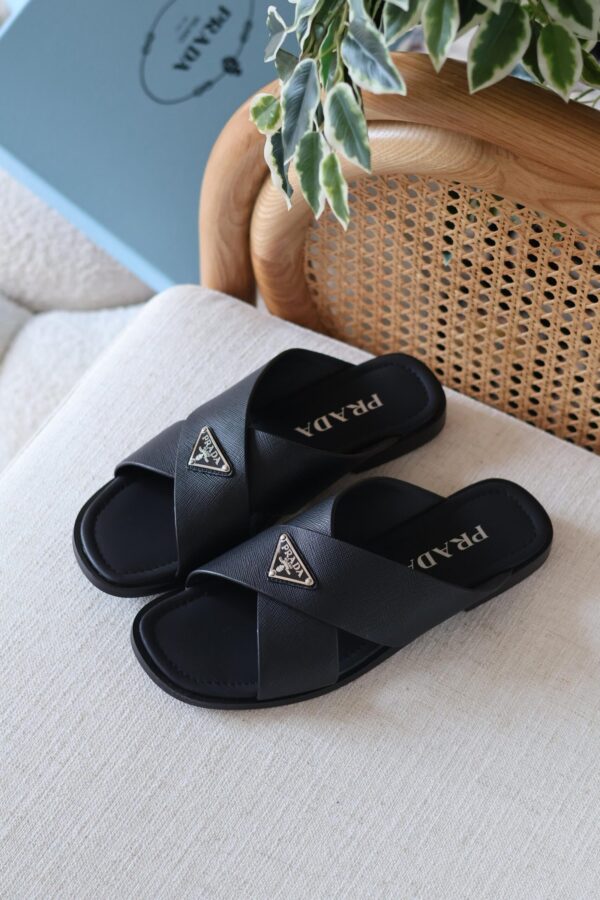 Prada Saffiano slides