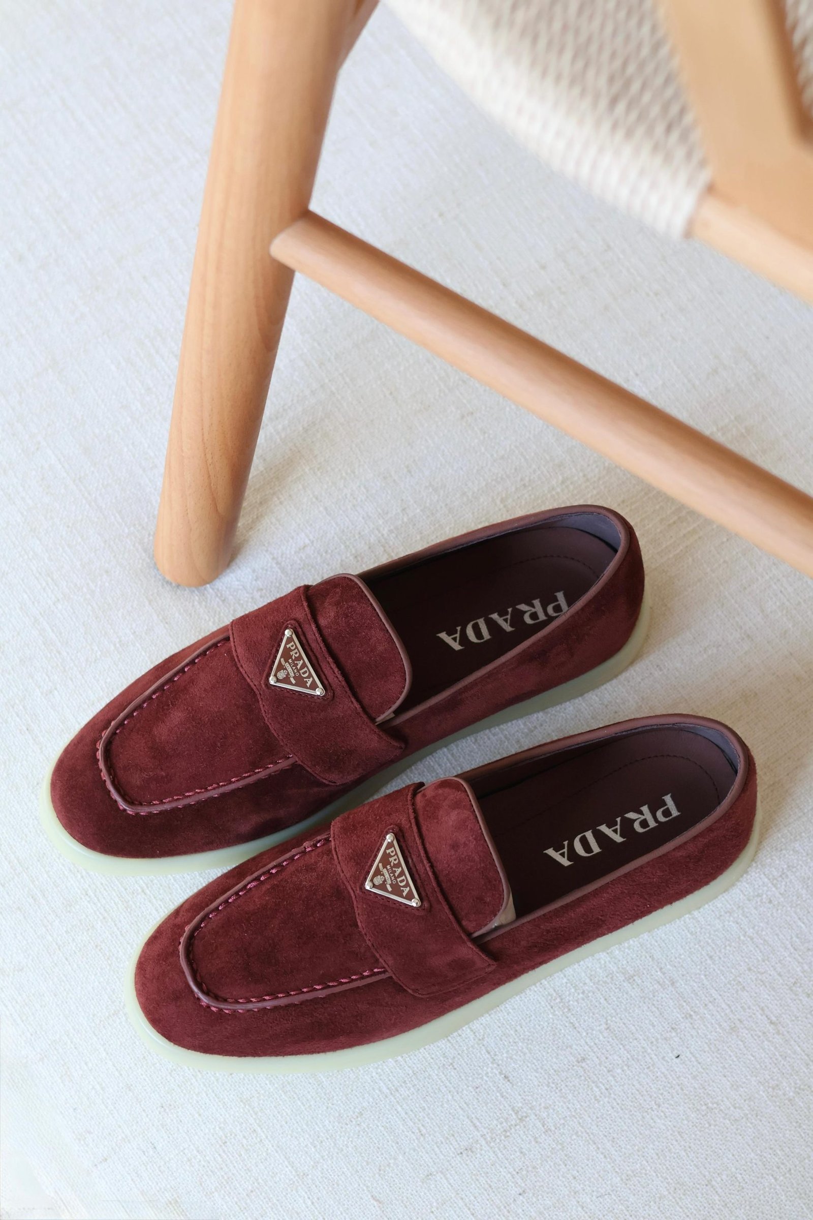 Prada Suede leather loafers