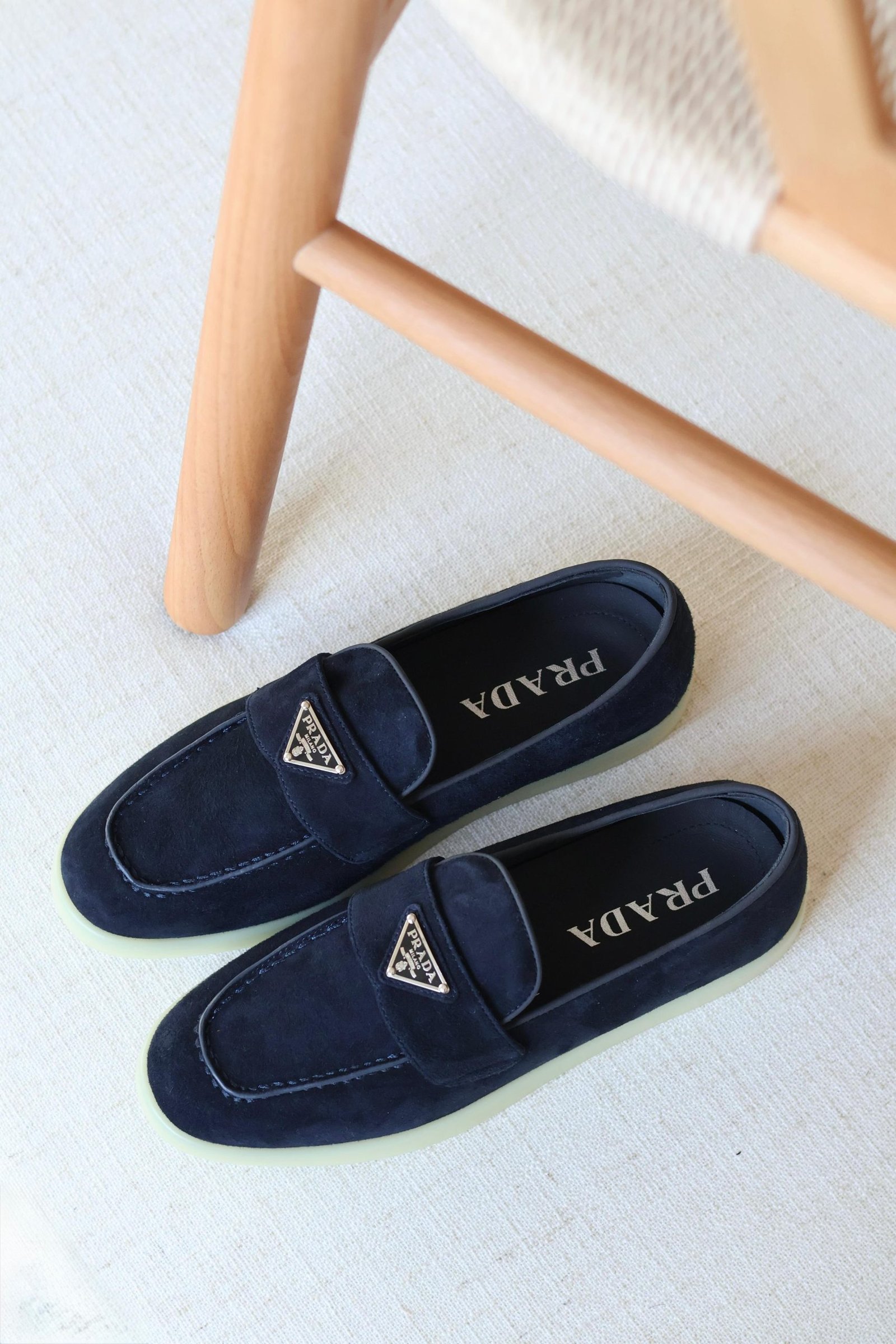 Prada Suede leather loafers