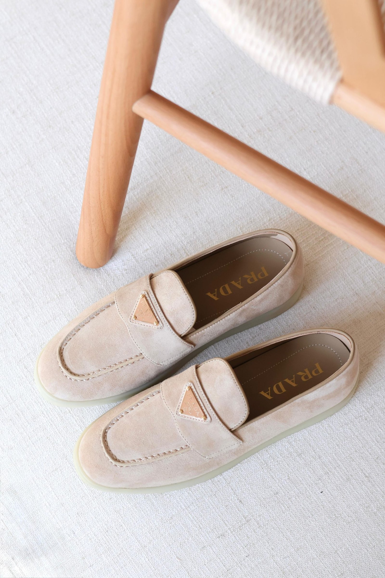 Prada Suede leather loafers