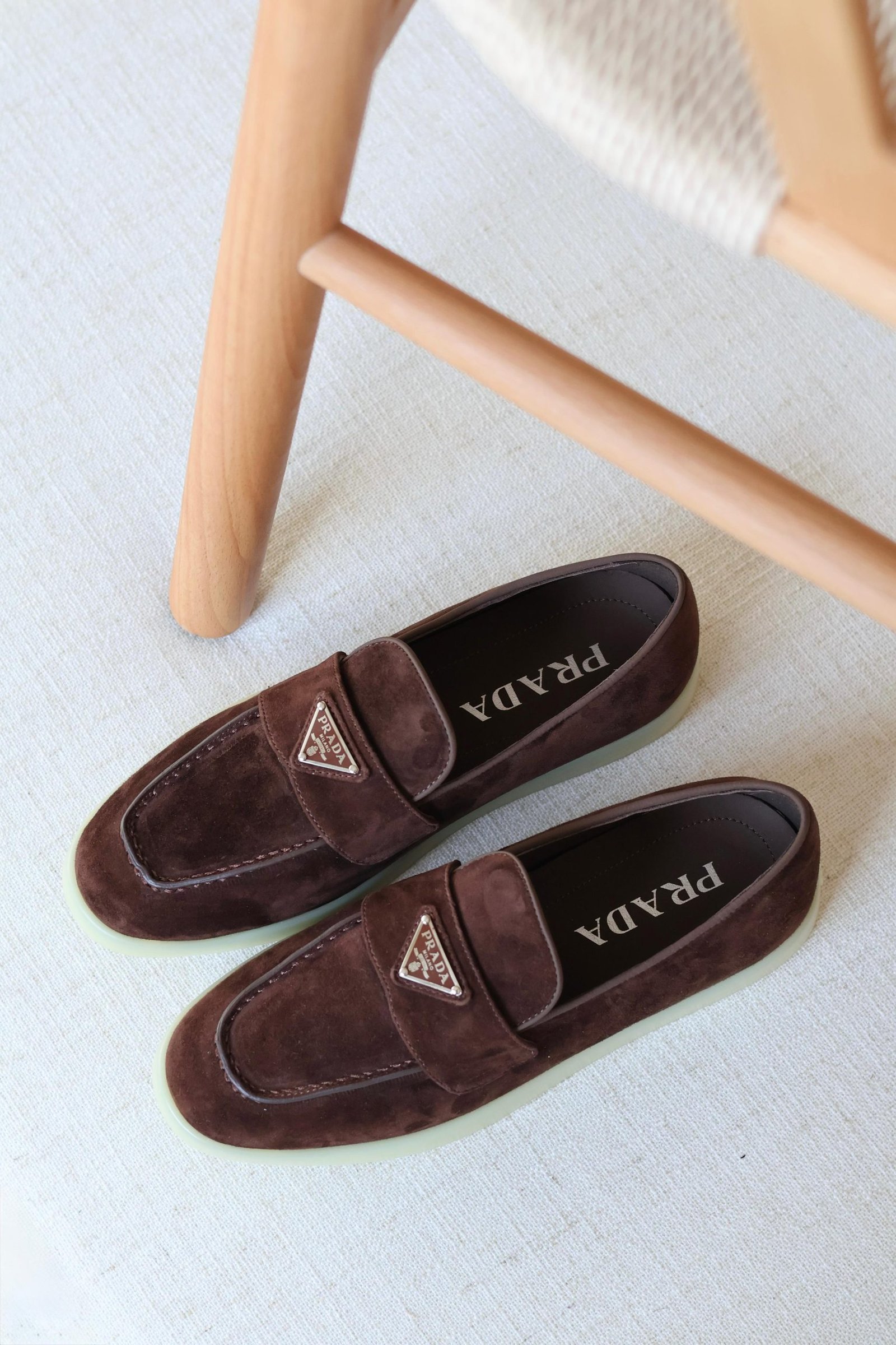 Prada Suede leather loafers