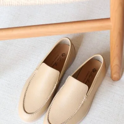 Beige Leather