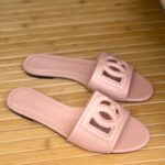 Calfskin slides with DG Millennials logo