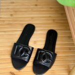 Calfskin slides with DG Millennials logo