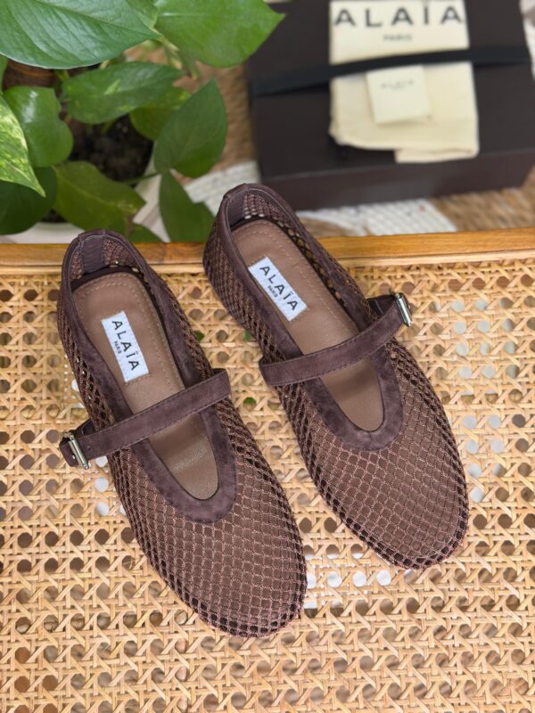 Alaïa Fishnet Ballet Flats