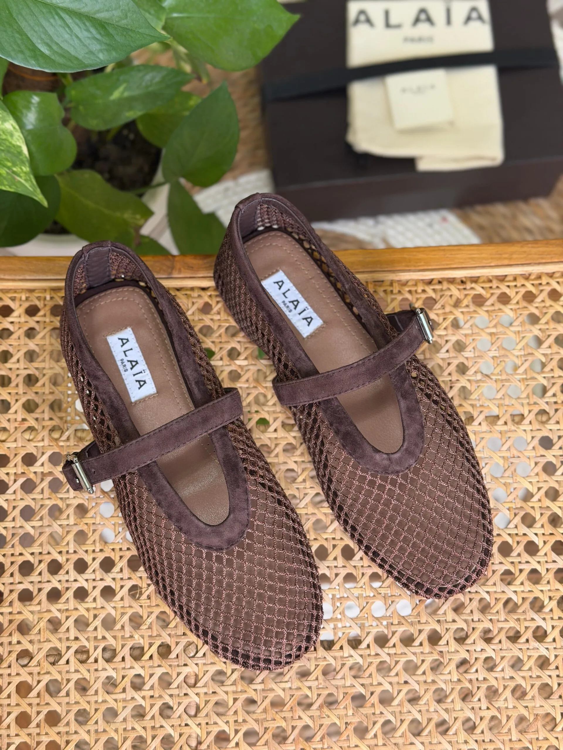 Fishnet Mesh Ballet Flats – Women's Chic Flat Shoes