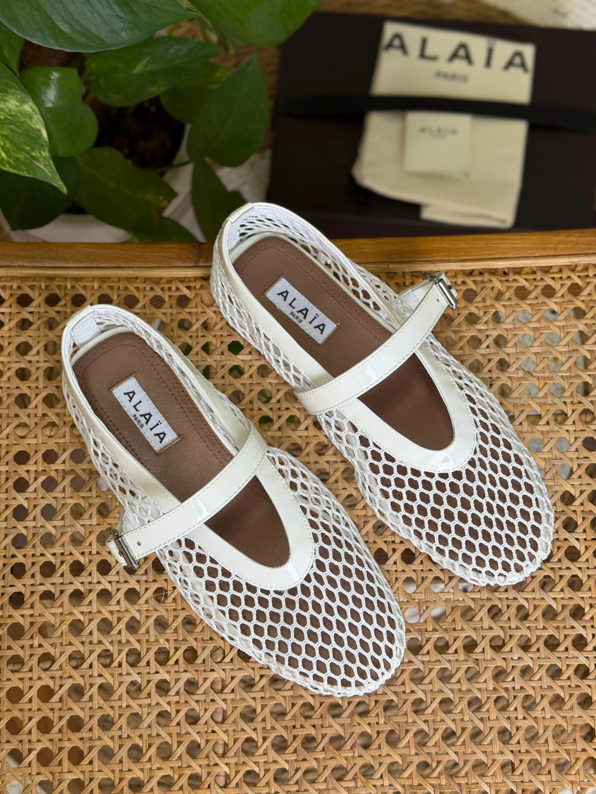 Fishnet Mesh Ballet Flats – Women's Chic Flat Shoes