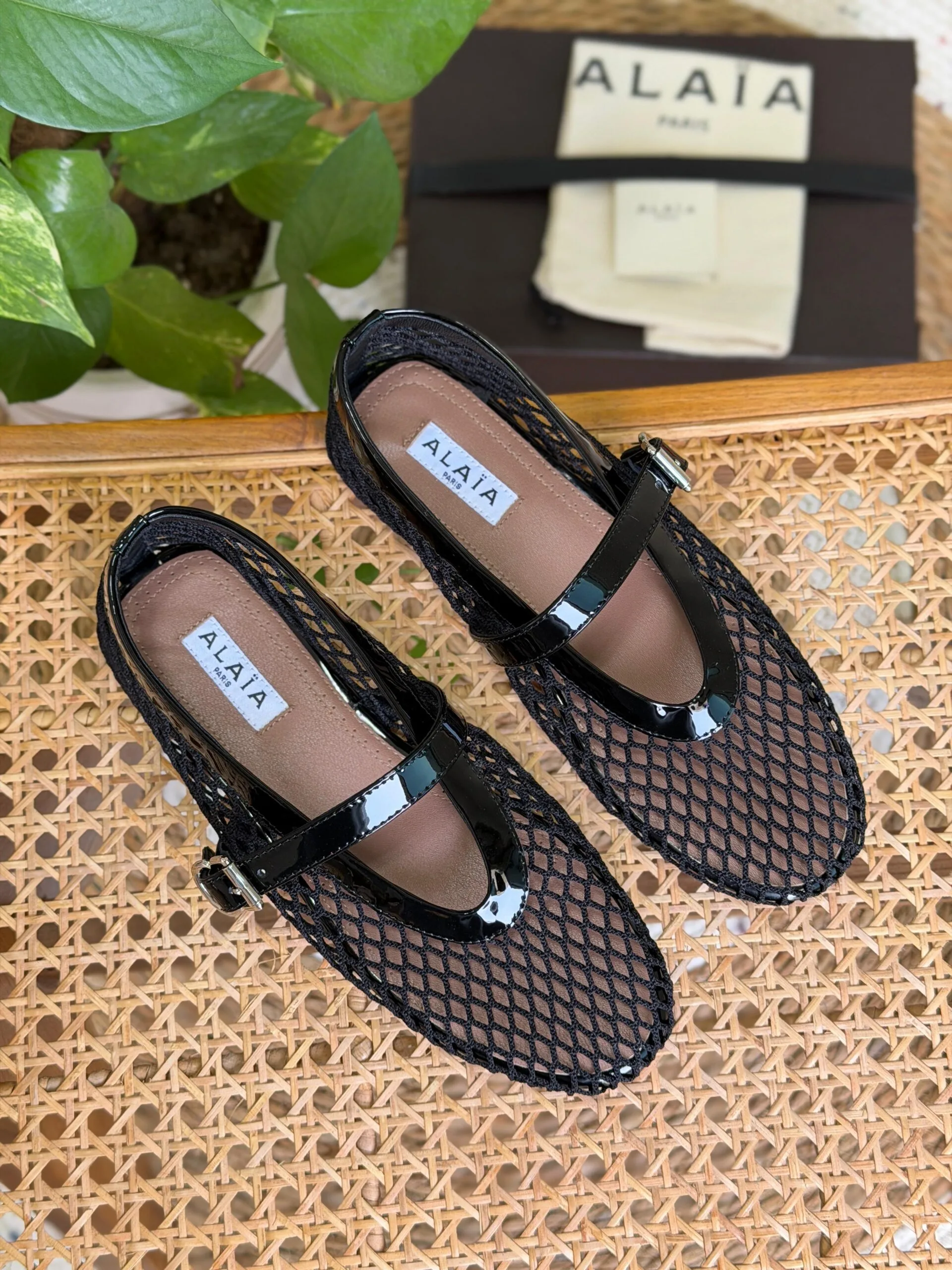 Fishnet Mesh Ballet Flats – Women's Chic Flat Shoes