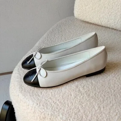 Classic Quilted Ballerina Flats | Elegant Comfortable Shoes - Back View