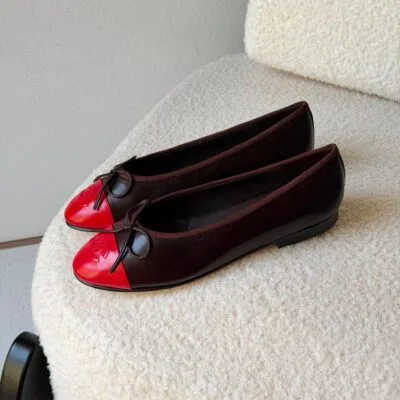 Classic Quilted Ballerina Flats | Elegant Comfortable Shoes - Top View