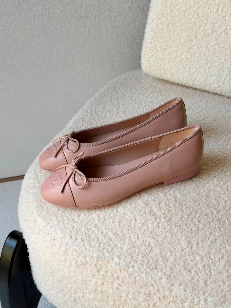 Classic Quilted Ballerina Flats | Elegant Comfortable Shoes - Front View