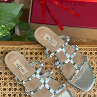 Studded Strap Flat Sandal - Side View