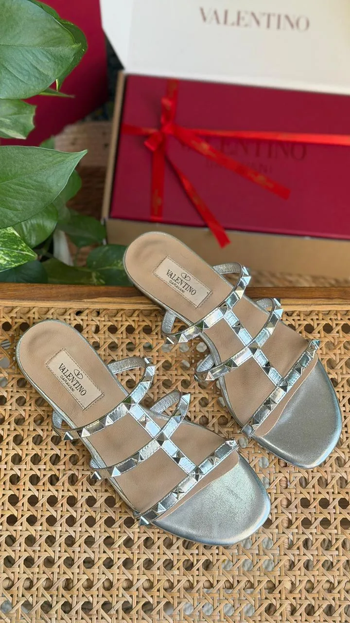 Studded Strap Flat Sandal - Side View