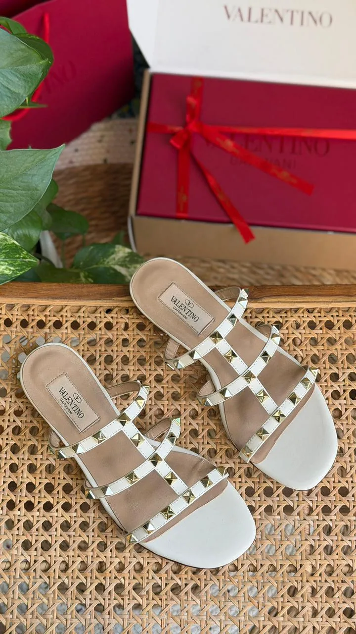 Studded Strap Flat Sandal