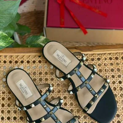 Studded Strap Flat Sandal - Top View