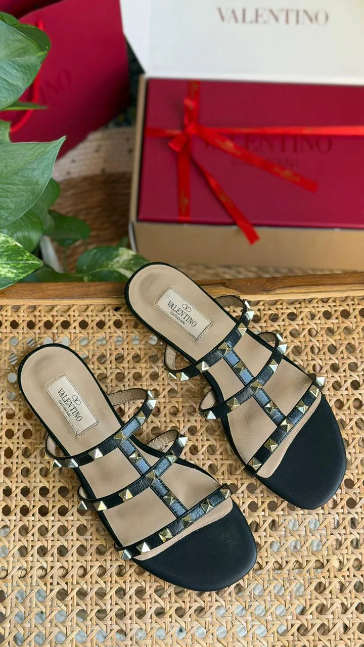 Studded Strap Flat Sandal - Top View