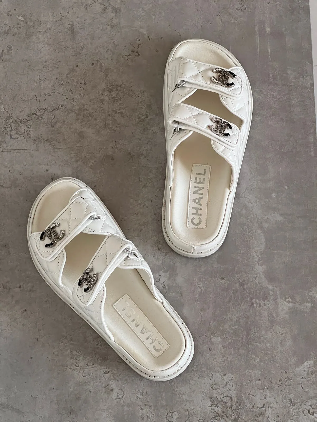Quilted Leather Open-Toe Sandals