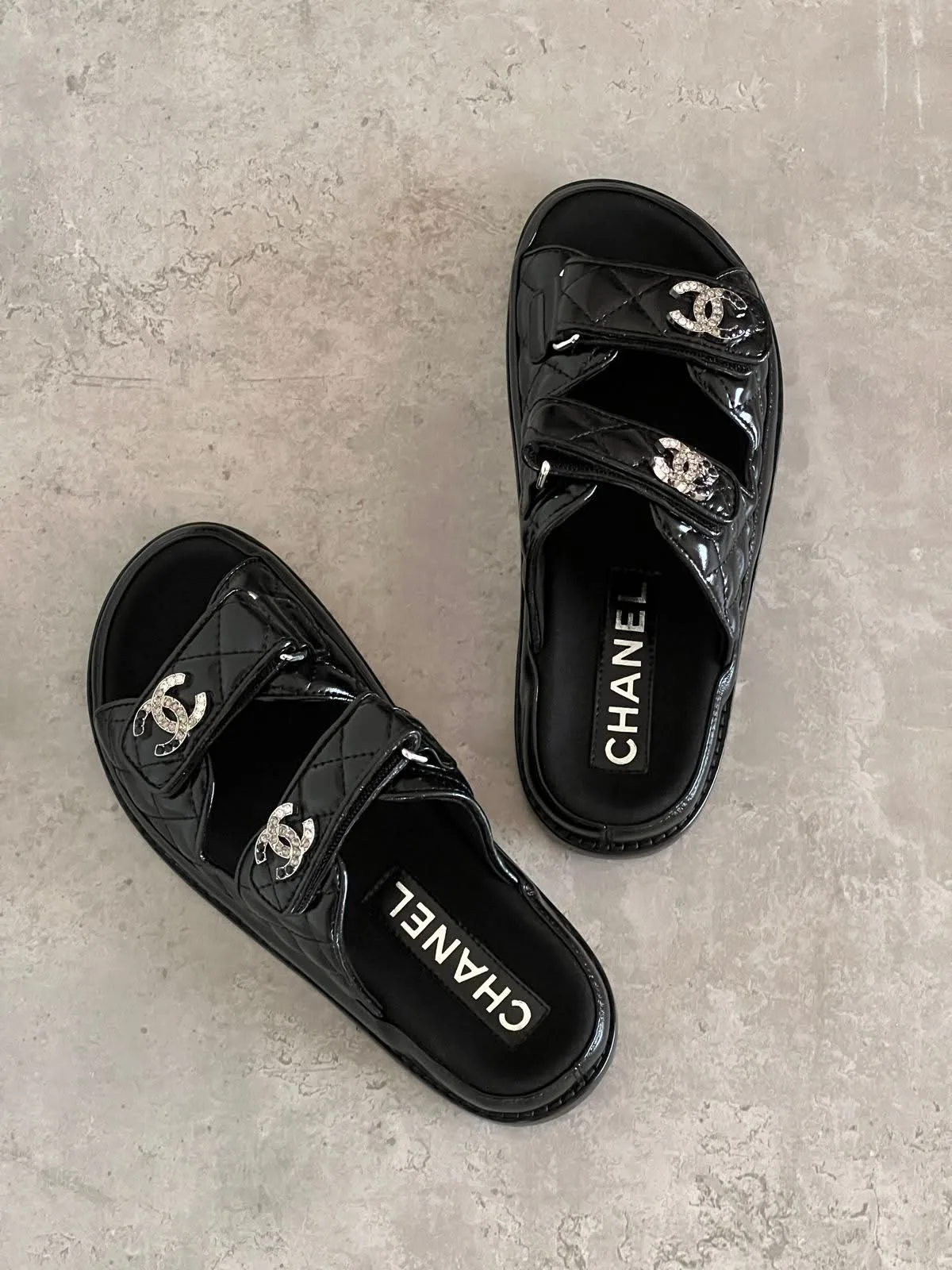 Quilted Leather Open-Toe Sandals