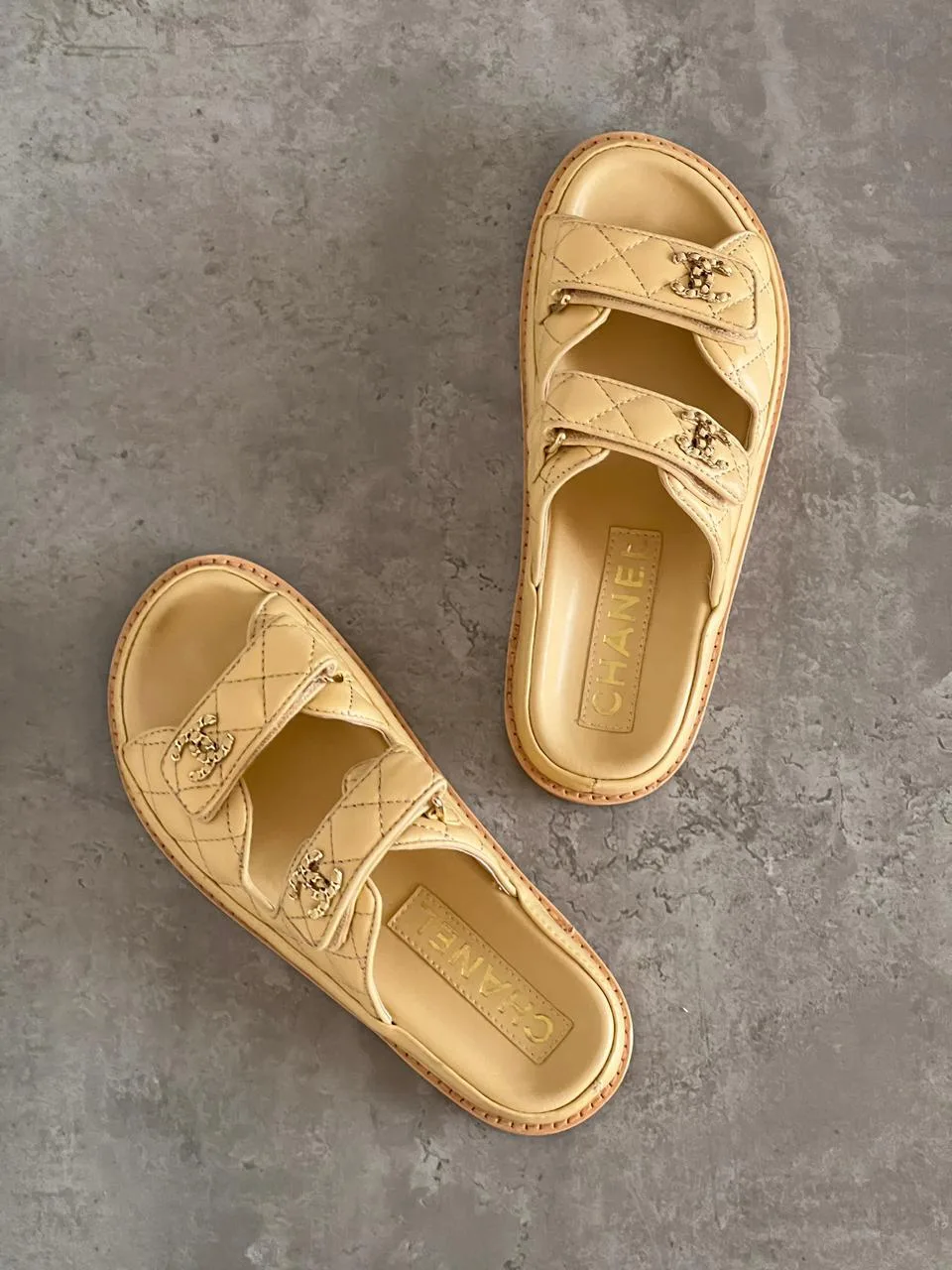 Quilted Leather Open-Toe Sandals