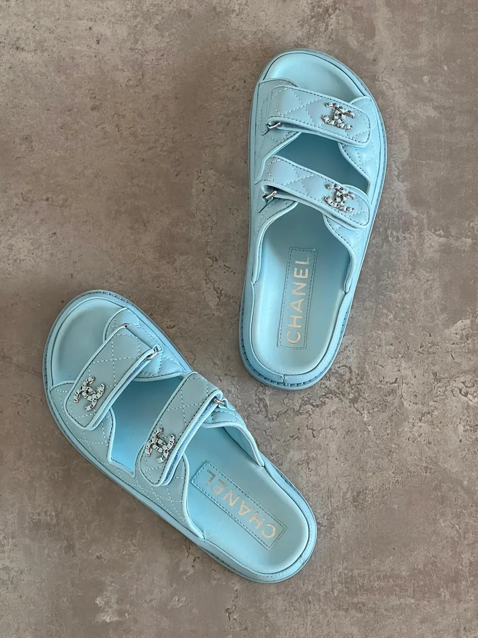 Quilted Leather Open-Toe Sandals