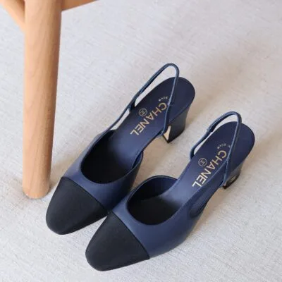 Two-Tone Slingback Heel 65mm – Women's Mid Heel Dress Shoe | UAE - Front View