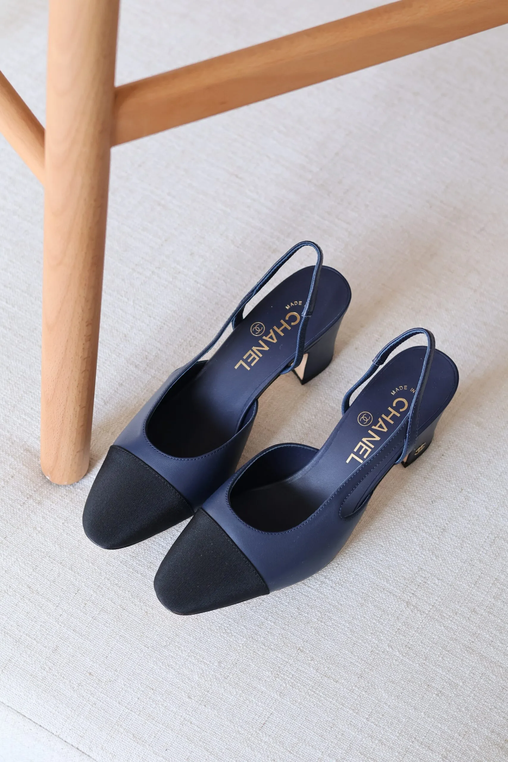Two-Tone Slingback Heel 65mm – Women's Mid Heel Dress Shoe | UAE - Front View
