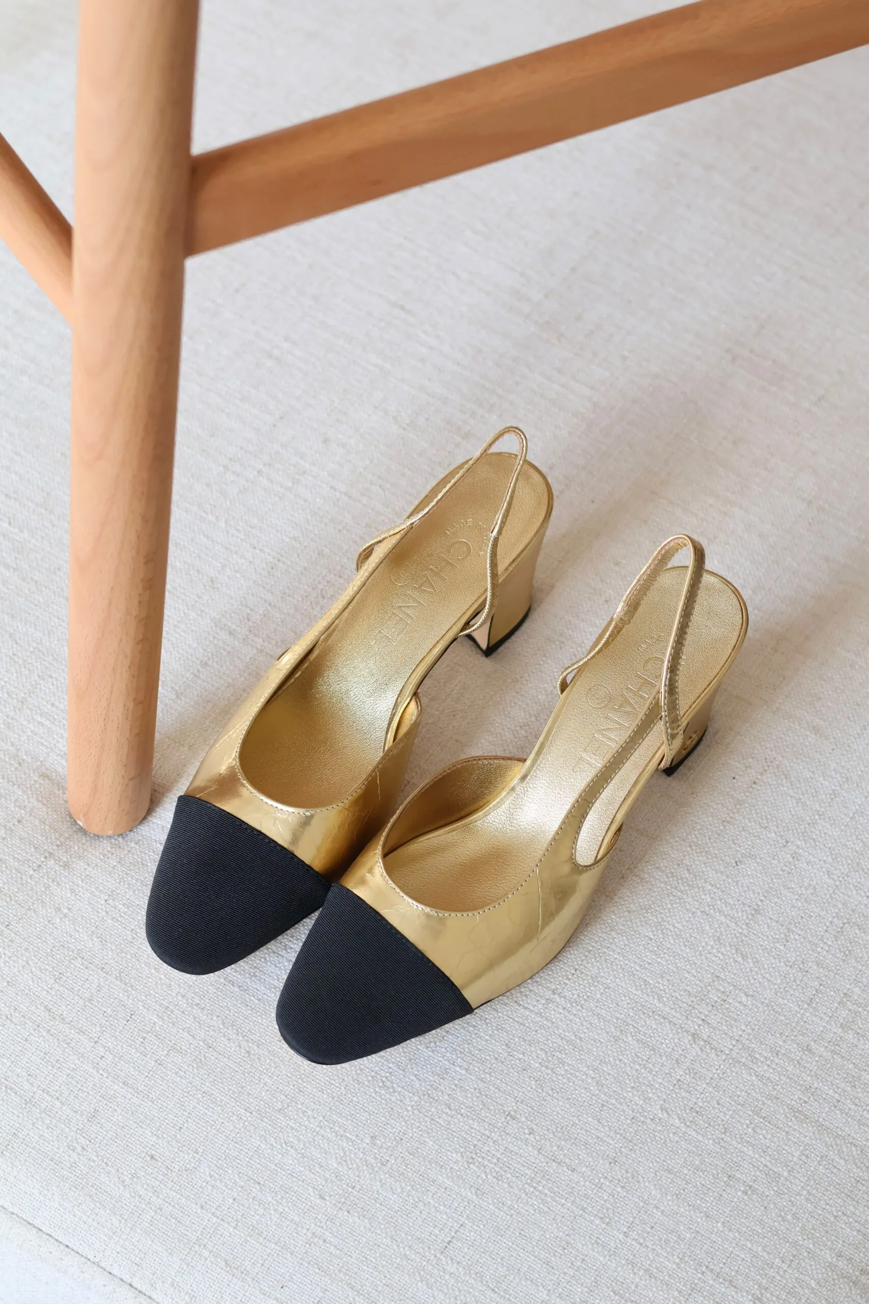 Two-Tone Slingback Heel 65mm – Women's Mid Heel Dress Shoe | UAE - Side View
